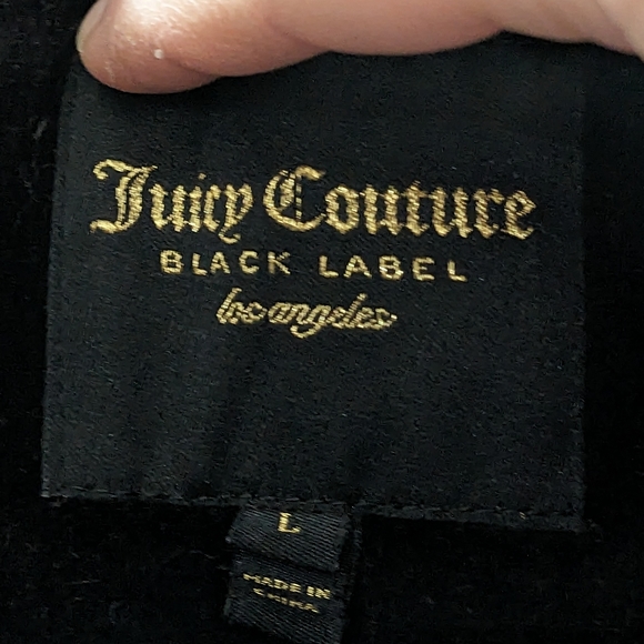 Juicy Couture velour puffer jacket black gently worn - Picture 6 of 8